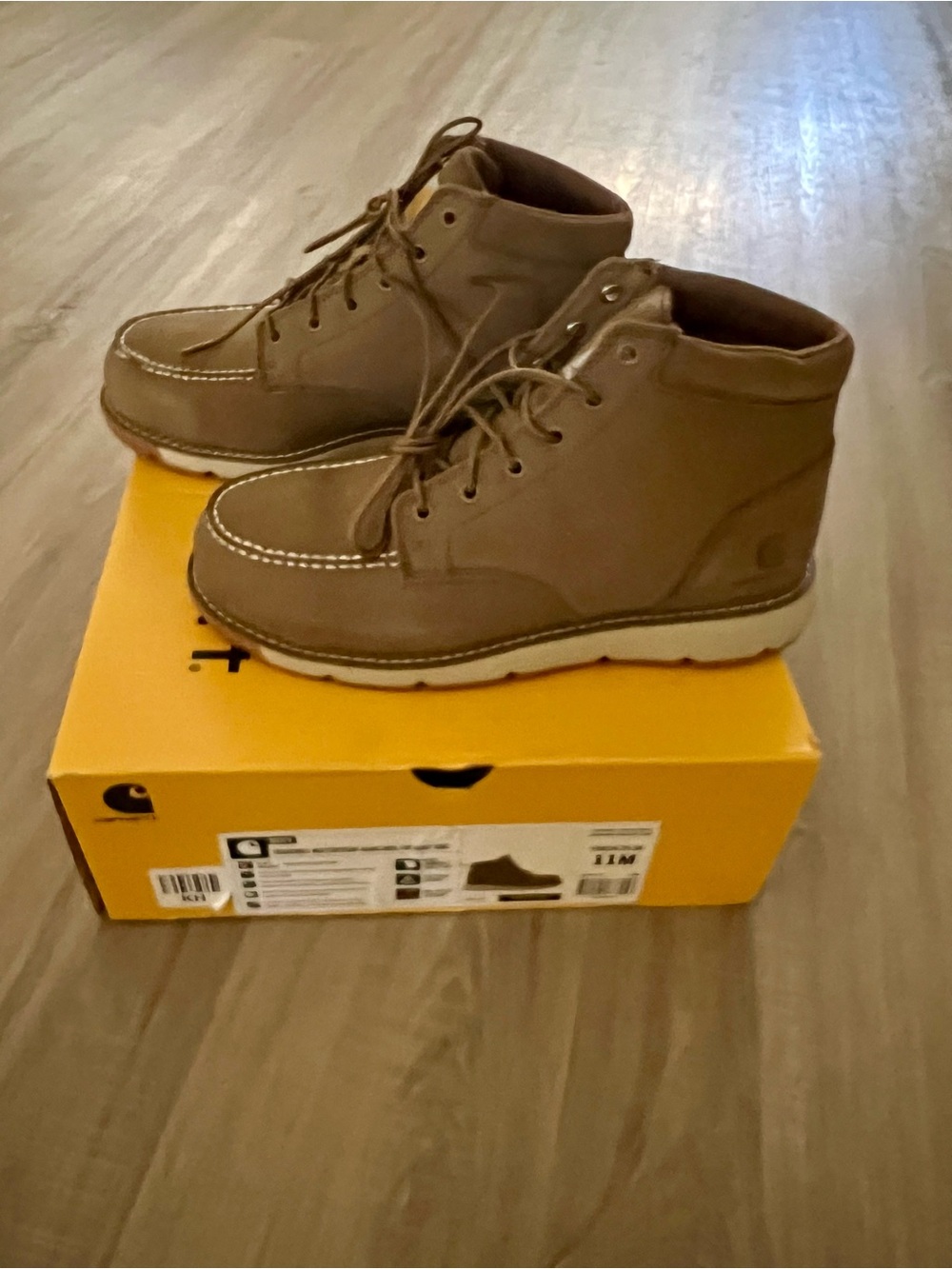 NIB Carhartt FM5470-M Steel Toe Work Boots Mens Brown Leather ASTM EH SRO - 11M